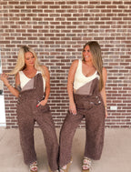 The Liv Leopard Barrel Overalls