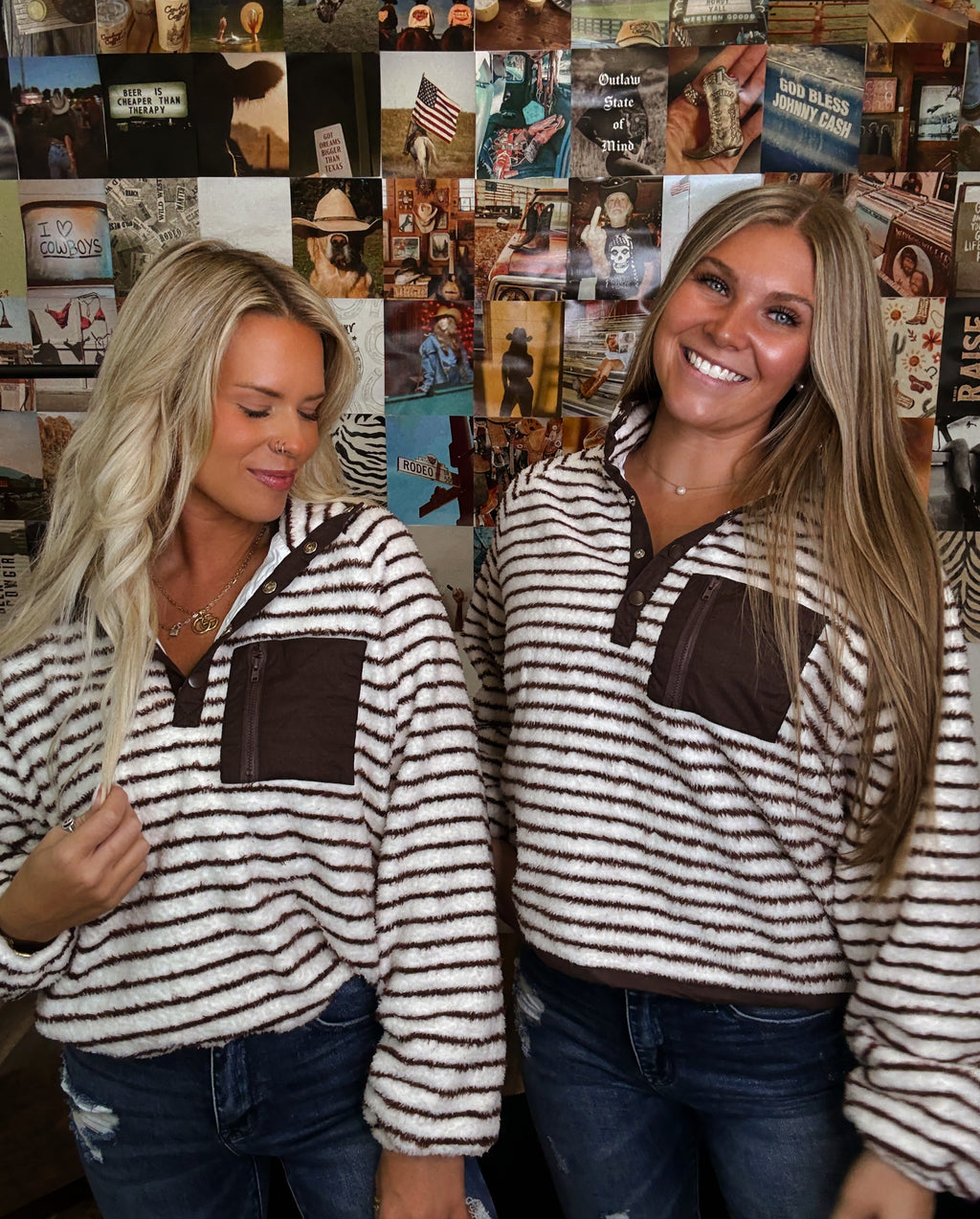 Things To Do Striped Pullover