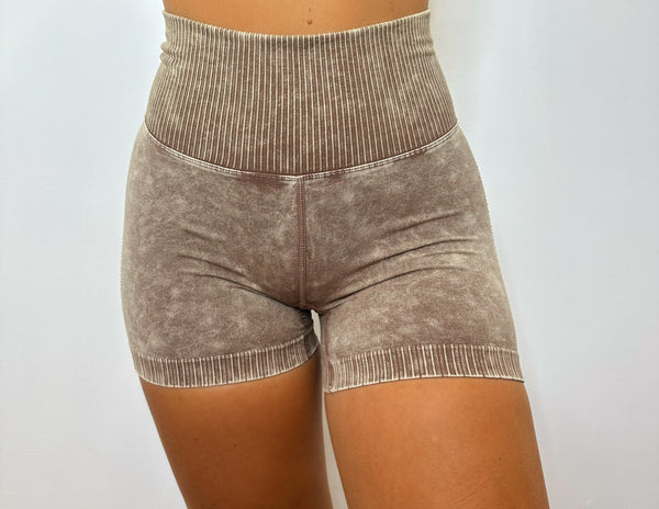 Seamless biker shorts- Mocha