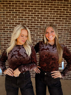 The Lux Velvet Mesh Top