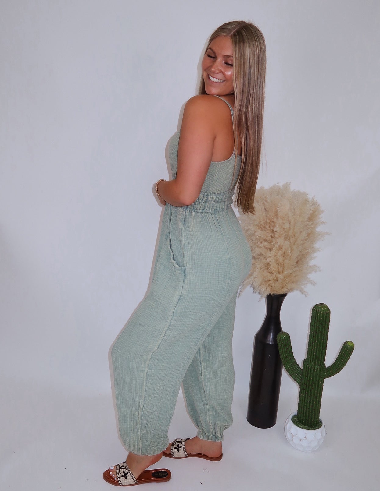The Quinn Jumpsuit- Sage