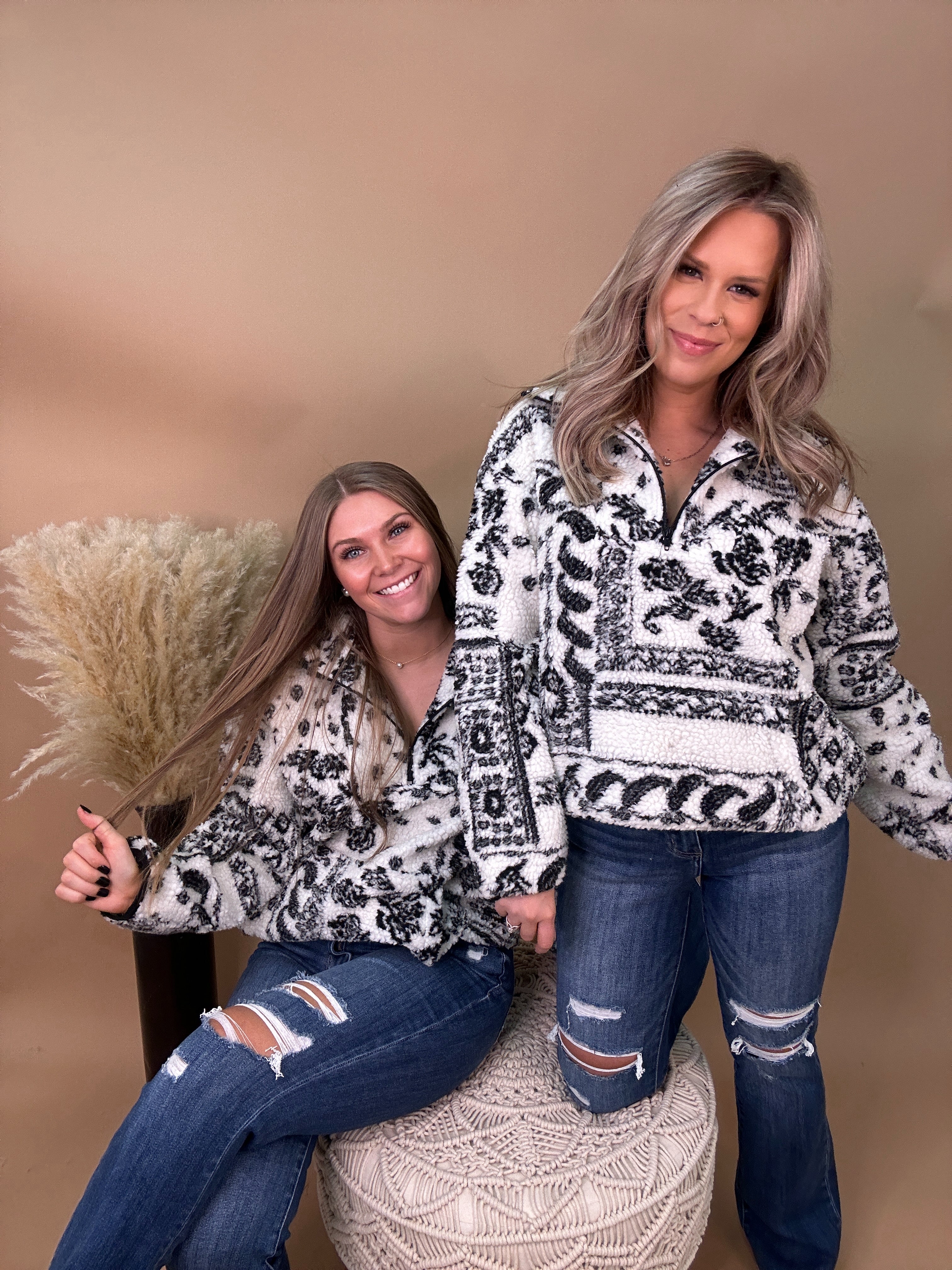 The Boho Sherpa Pullover