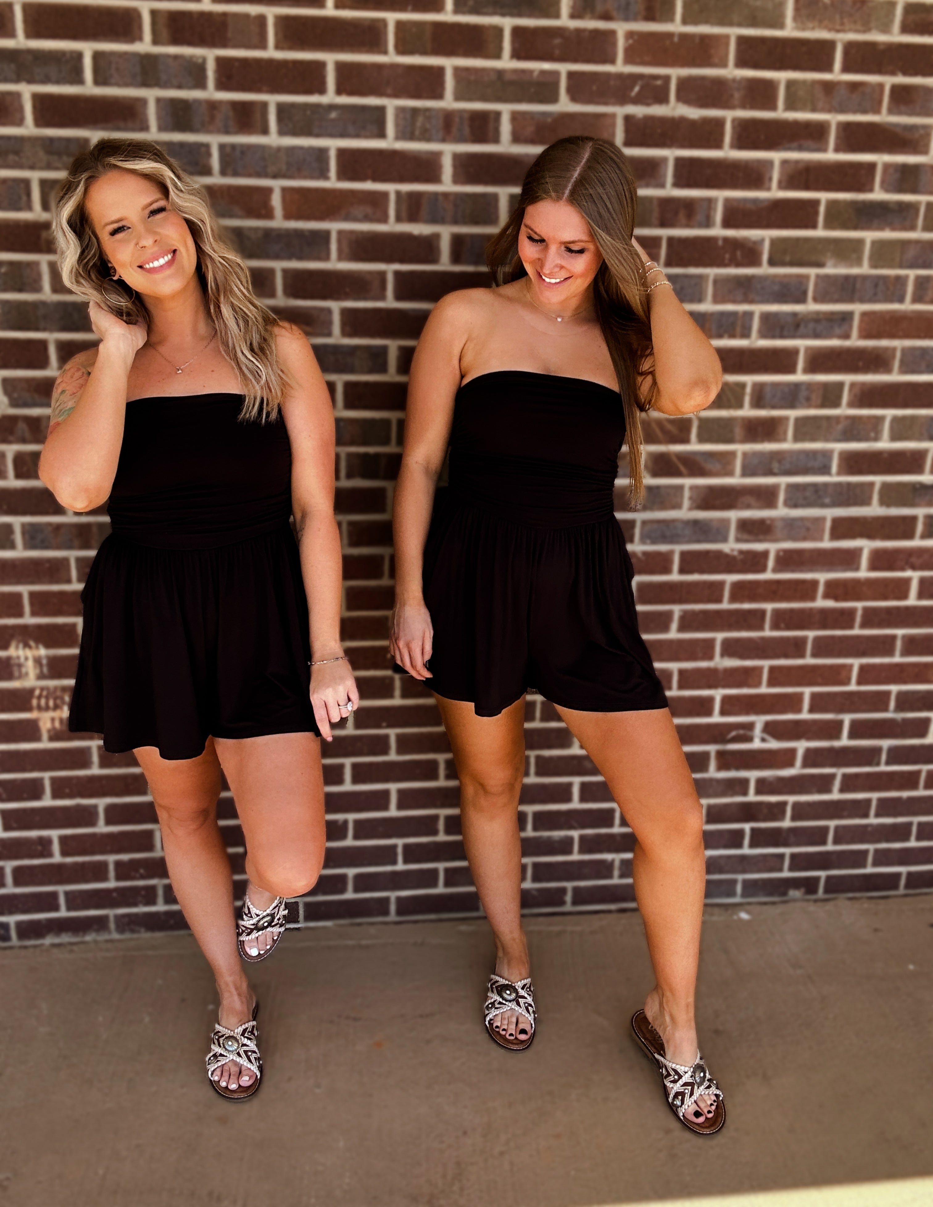 Here Comes The Sun Romper- Black