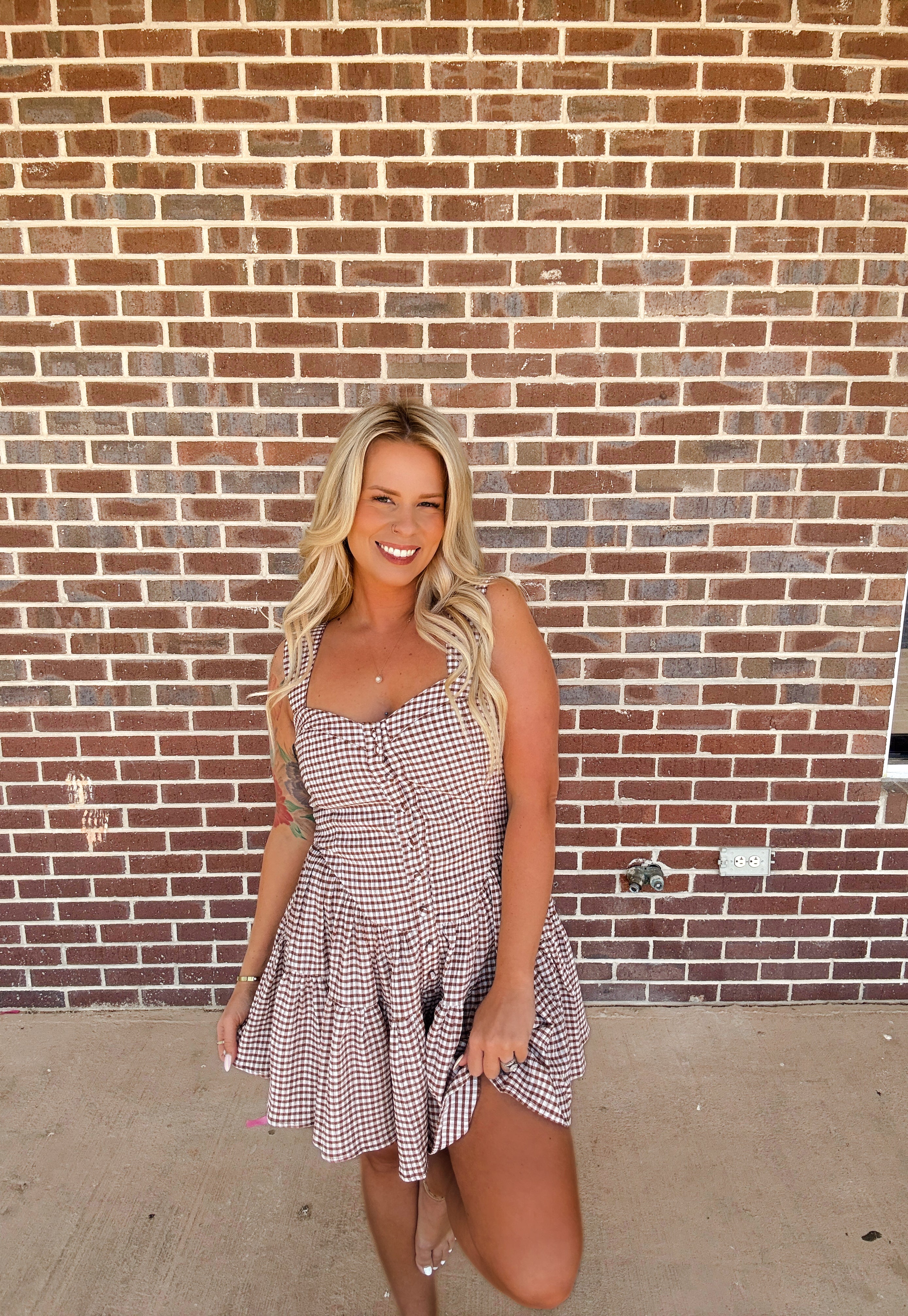 The Picnic Romper- Brown