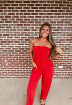 Riley Jumpsuit- Ruby Red