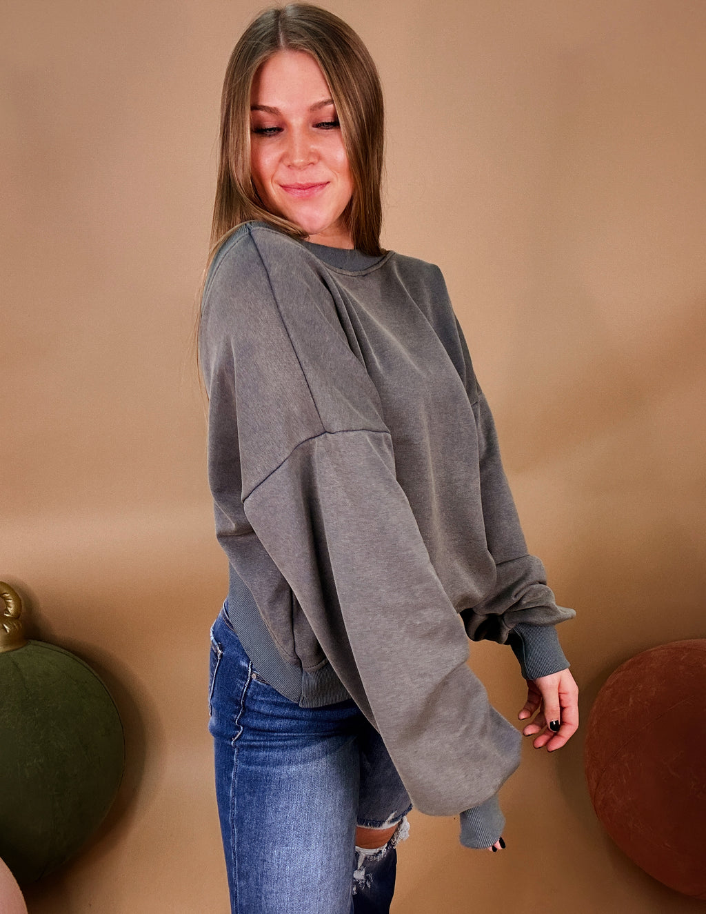 Cut it out top- Vintage moss