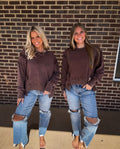 The Waylon Vintage Top- Chocolate