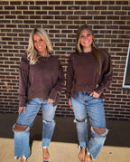 The Waylon Vintage Top- Chocolate