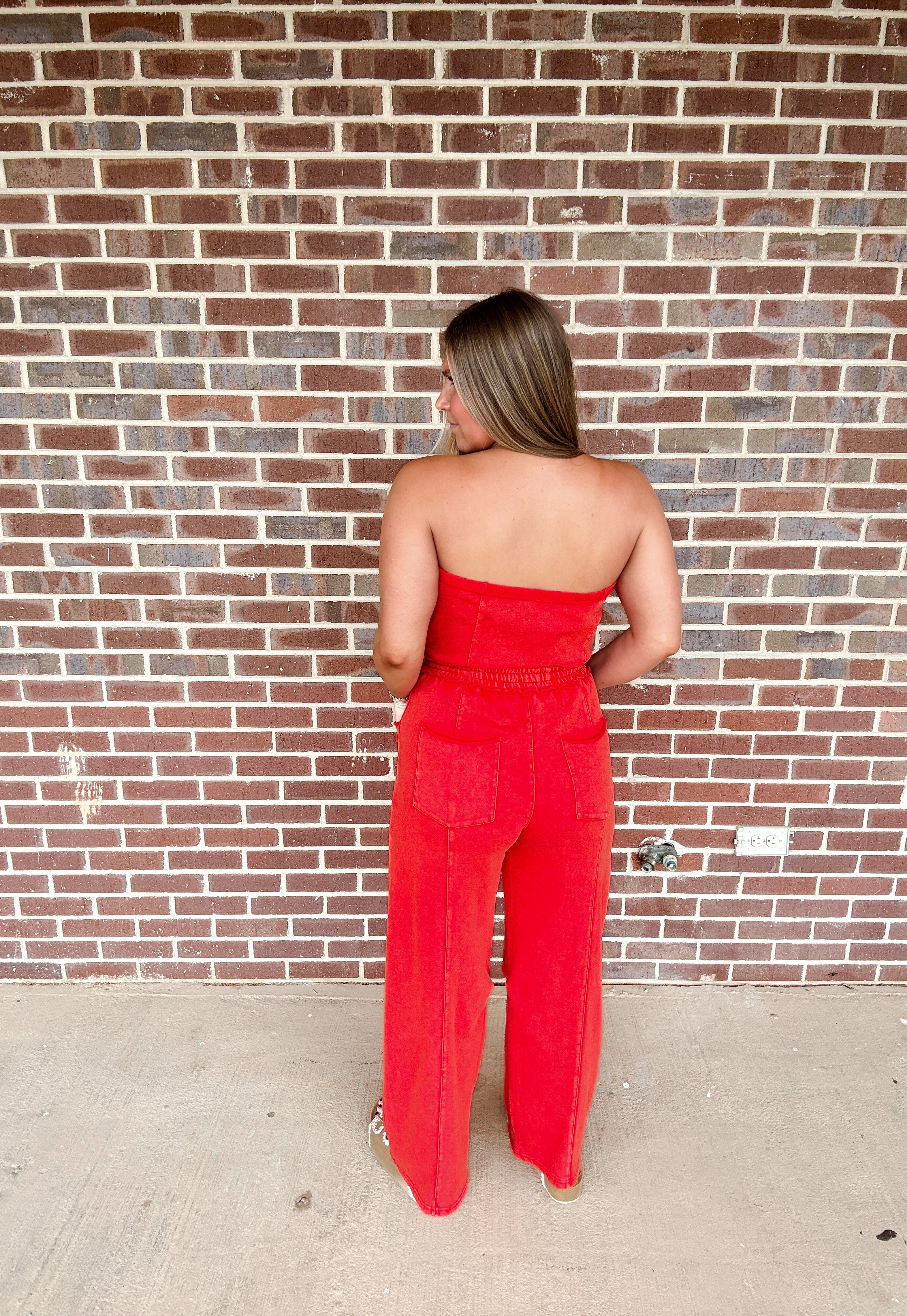 Riley Jumpsuit- Ruby Red