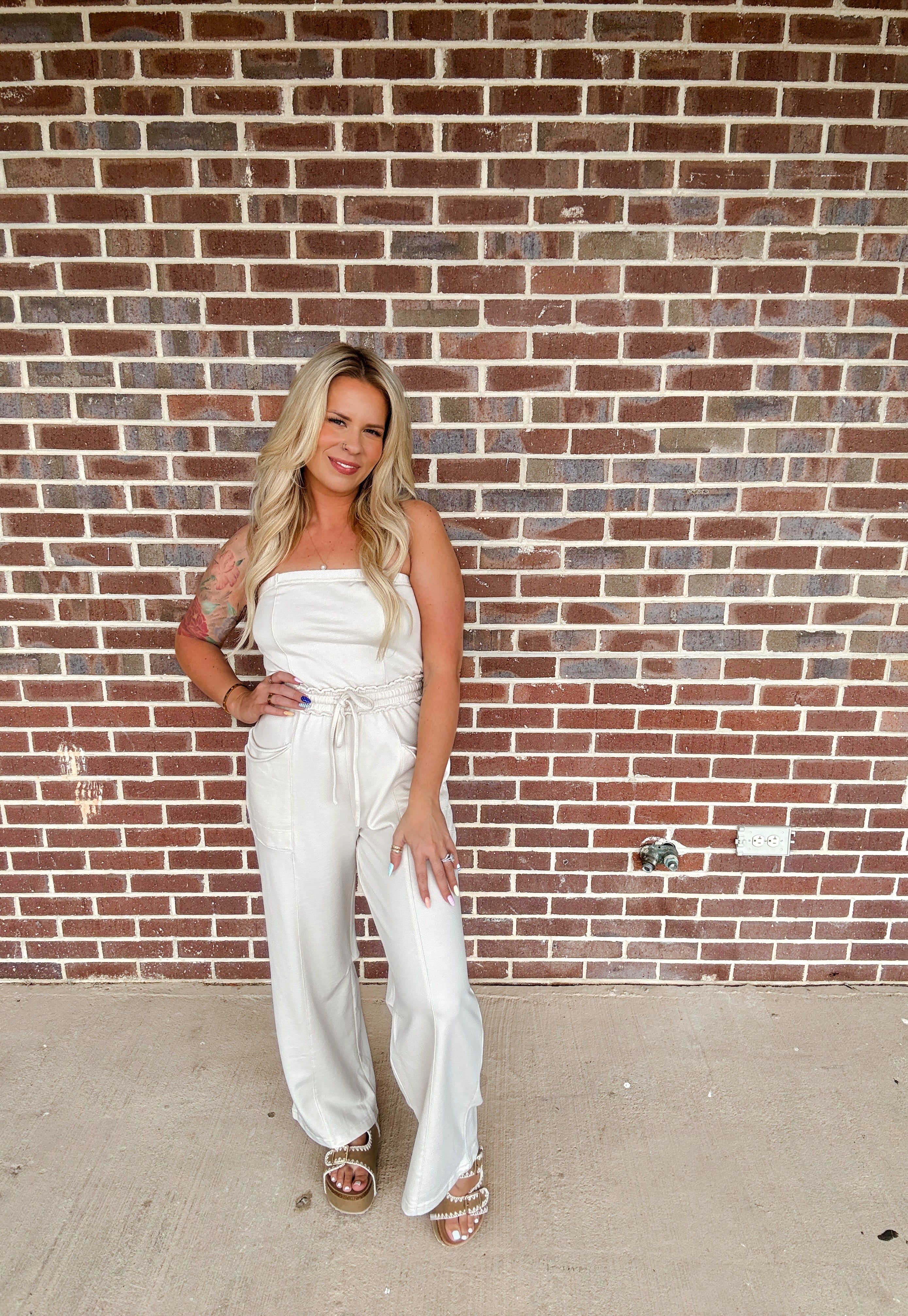 Riley Jumpsuit- Oatmeal