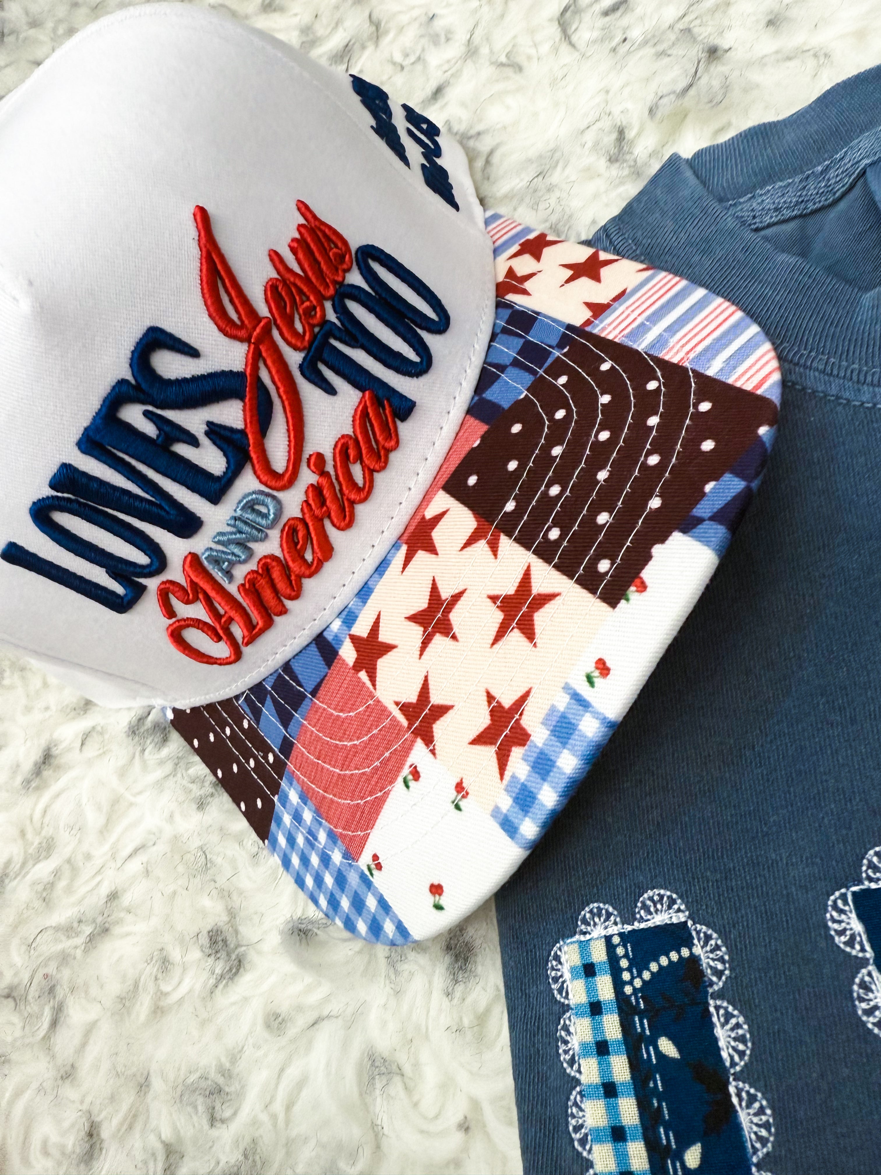 Loves Jesus & America Too Trucker Hat