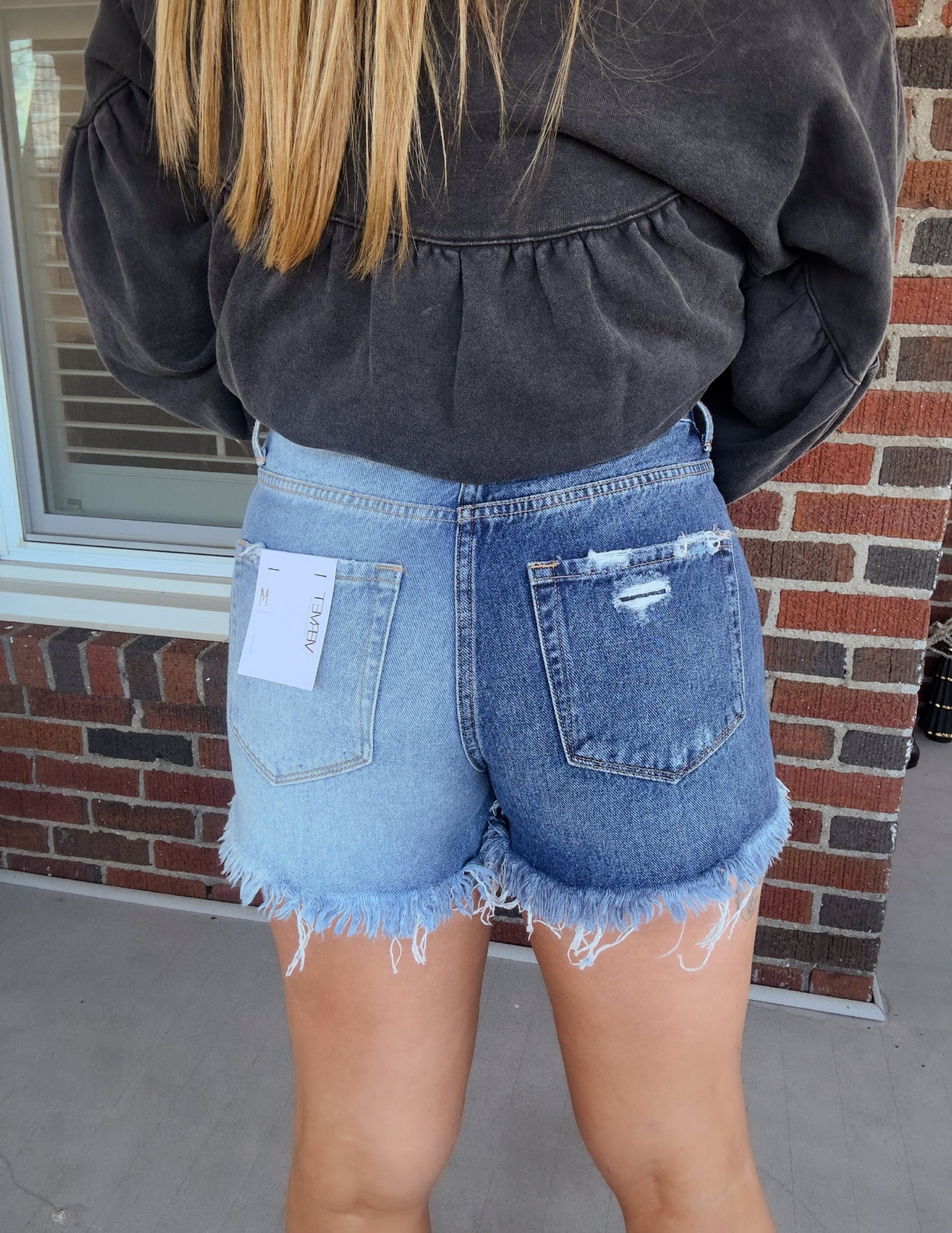 Two toned 90's denim shorts