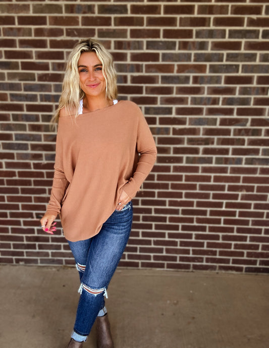 The everyday top- Burnt orange