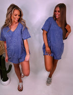 The Rae Romper- Denim