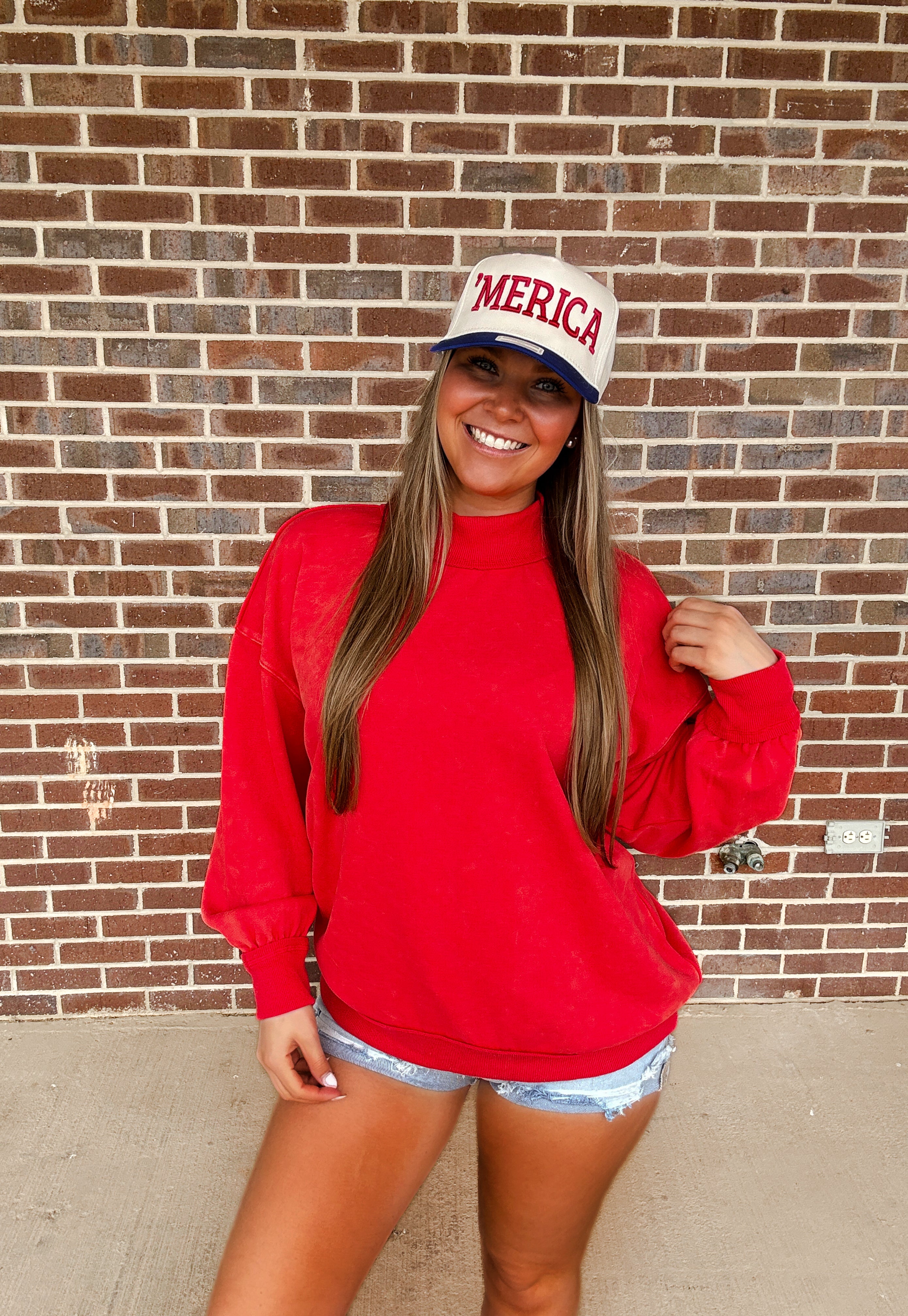 The Fancy Mockneck- Red