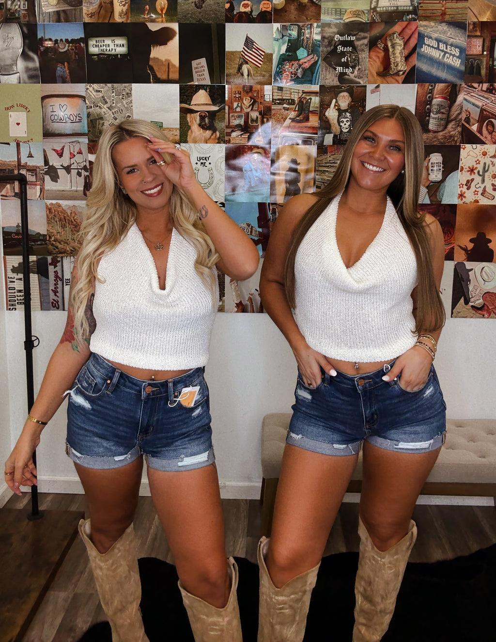 At The Beach Cowl Neck Tank