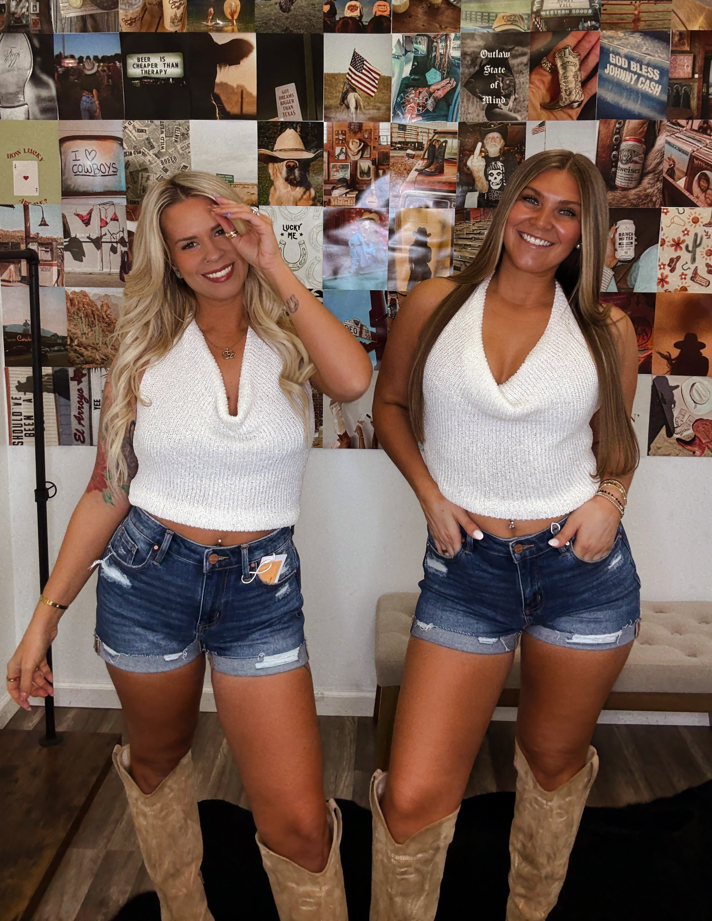 At The Beach Cowl Neck Tank