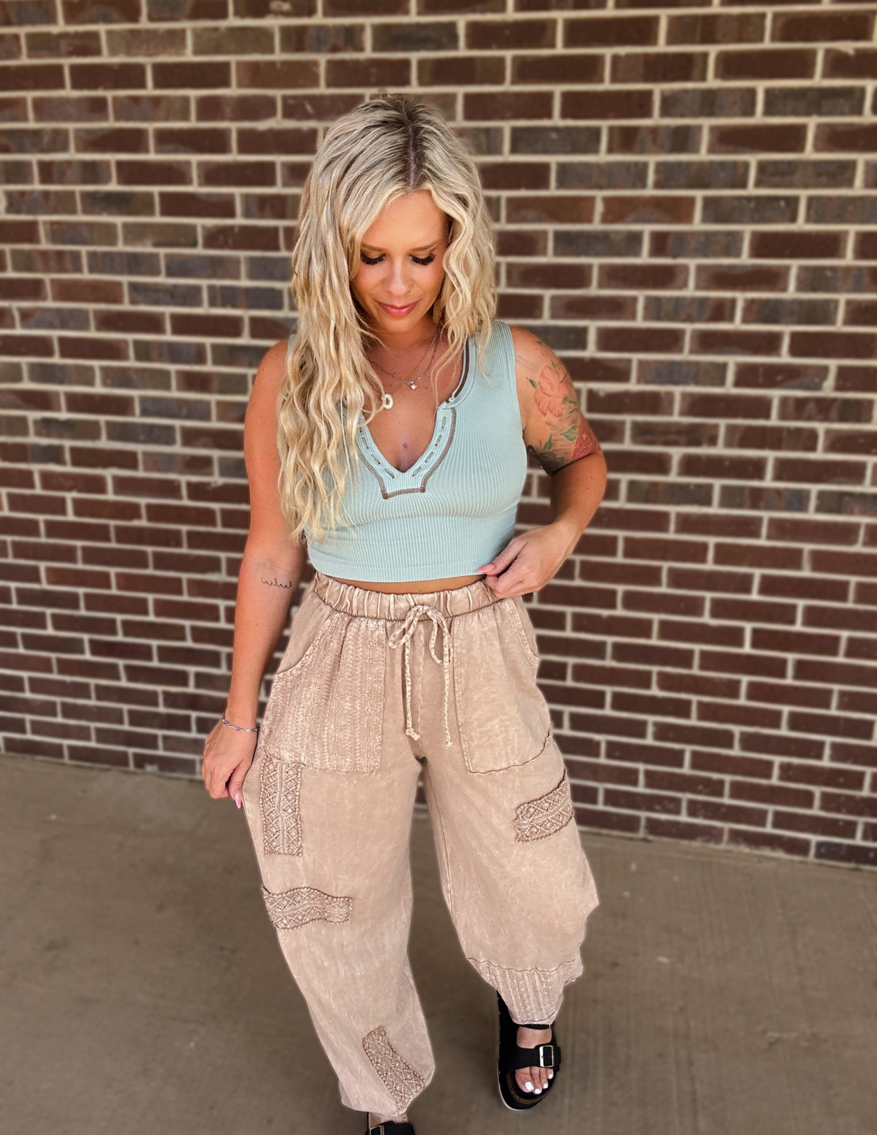 The Boho Joggers- Latte