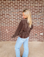 Mineral Wash Corduroy Bomber Jacket