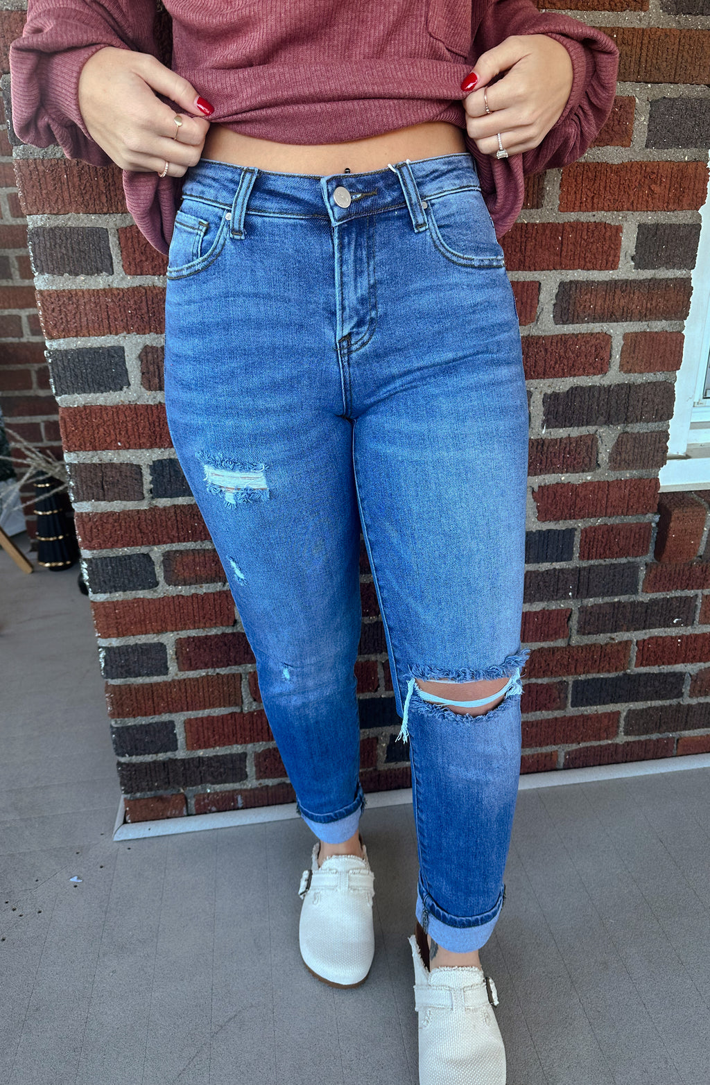 Thinkin bout me straight leg denim by Risen