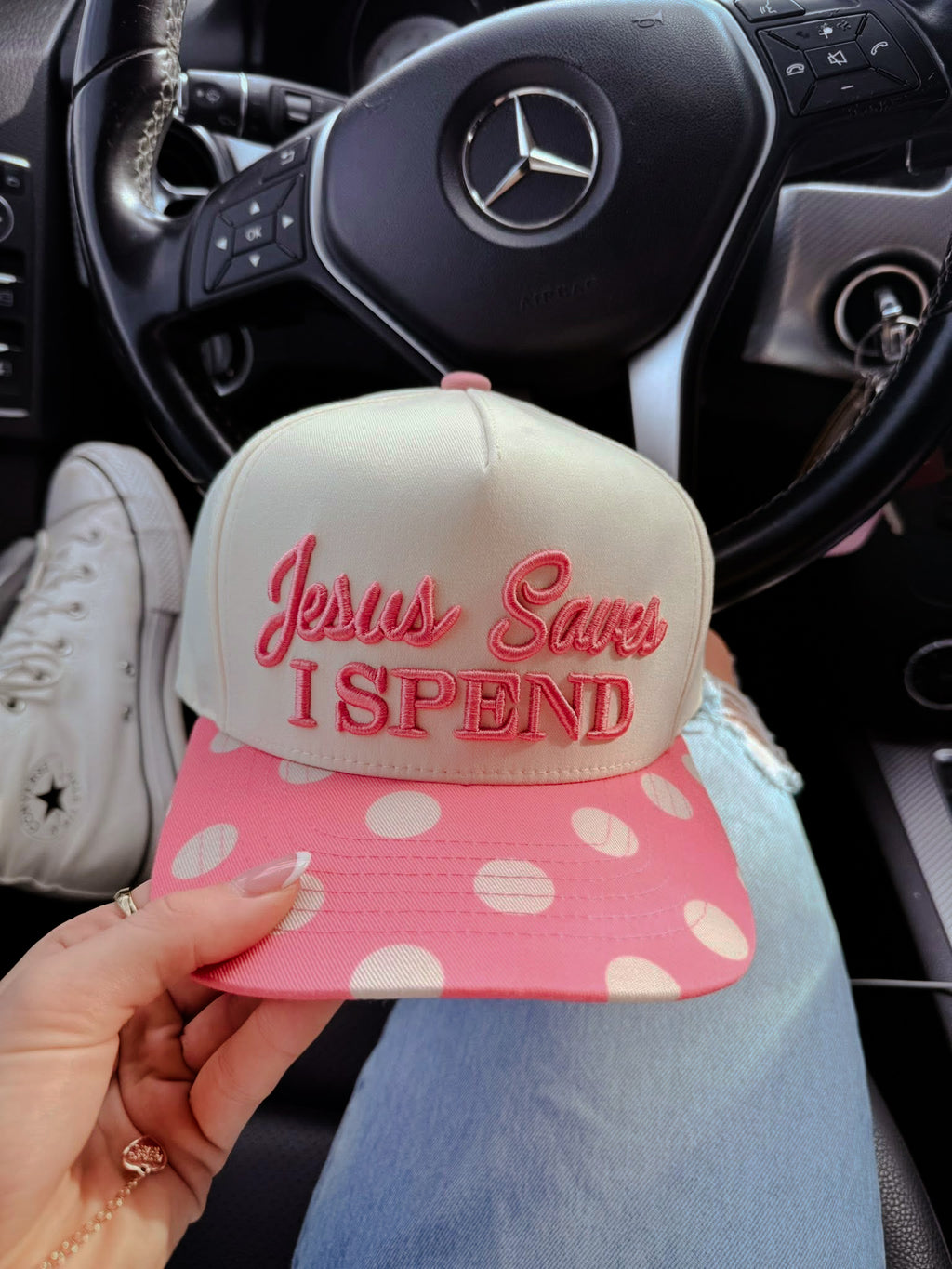 Jesus saves trucker hat