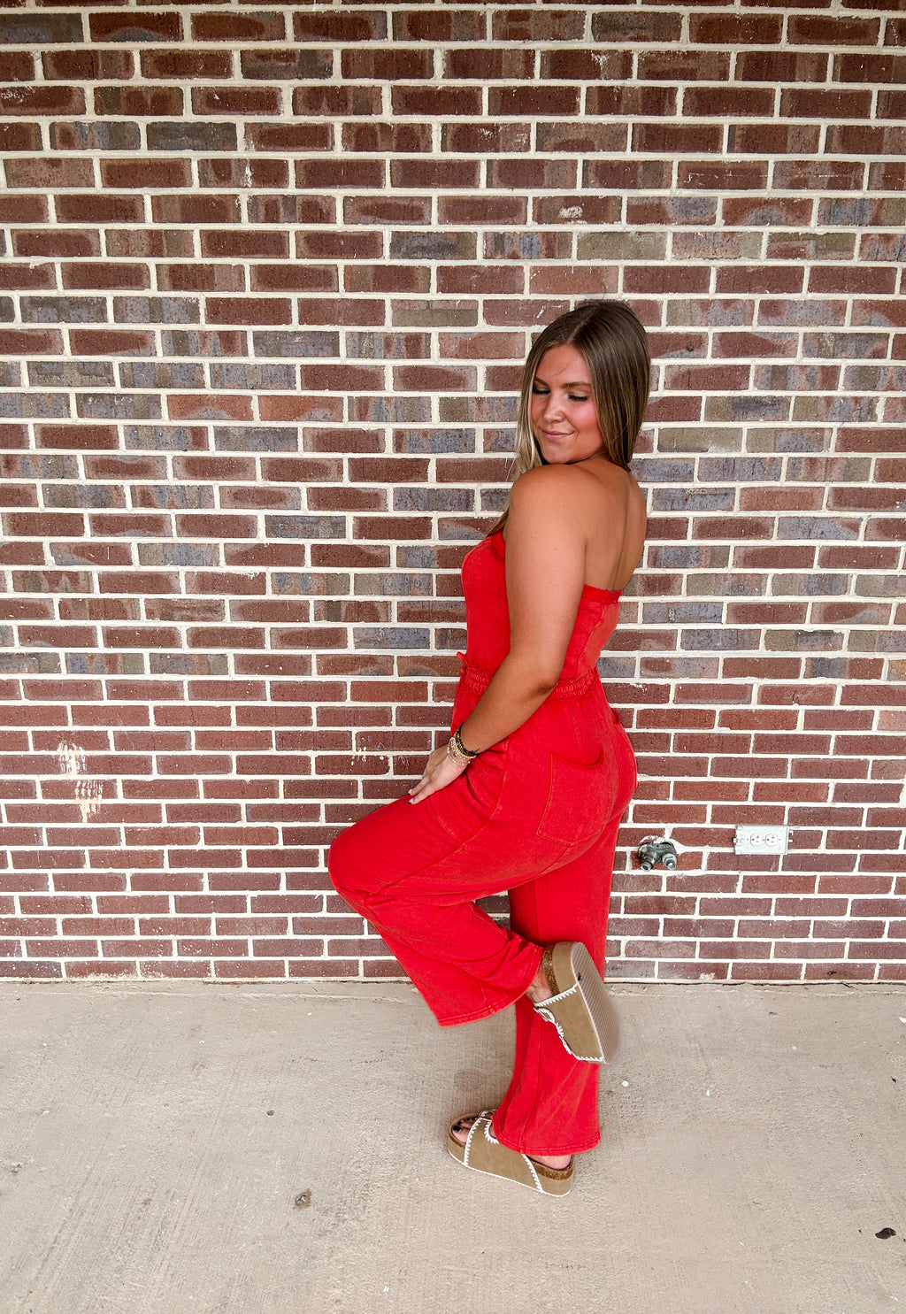 Riley Jumpsuit- Ruby Red