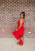 Riley Jumpsuit- Ruby Red