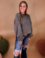 Cut it out top- Vintage moss