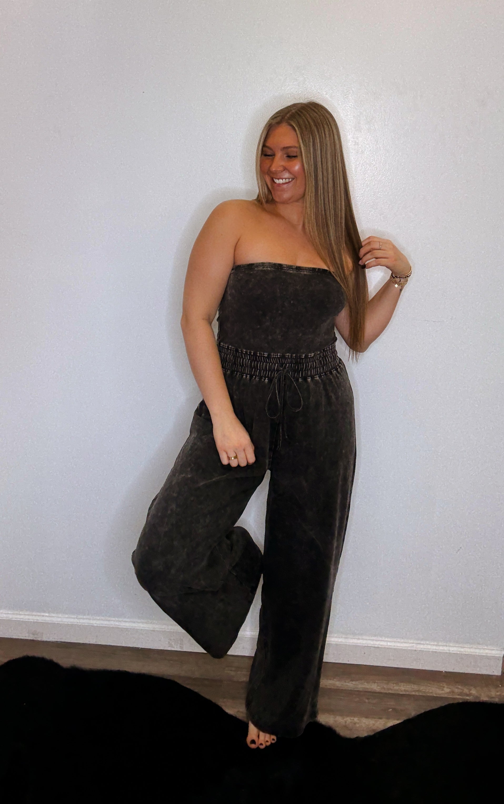 The Rylah Jumpsuit- Ash Black