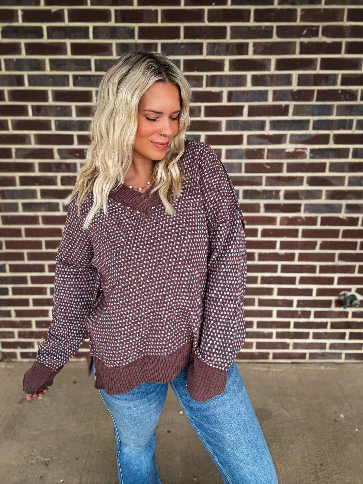 The Everly Sweater- Chocolate