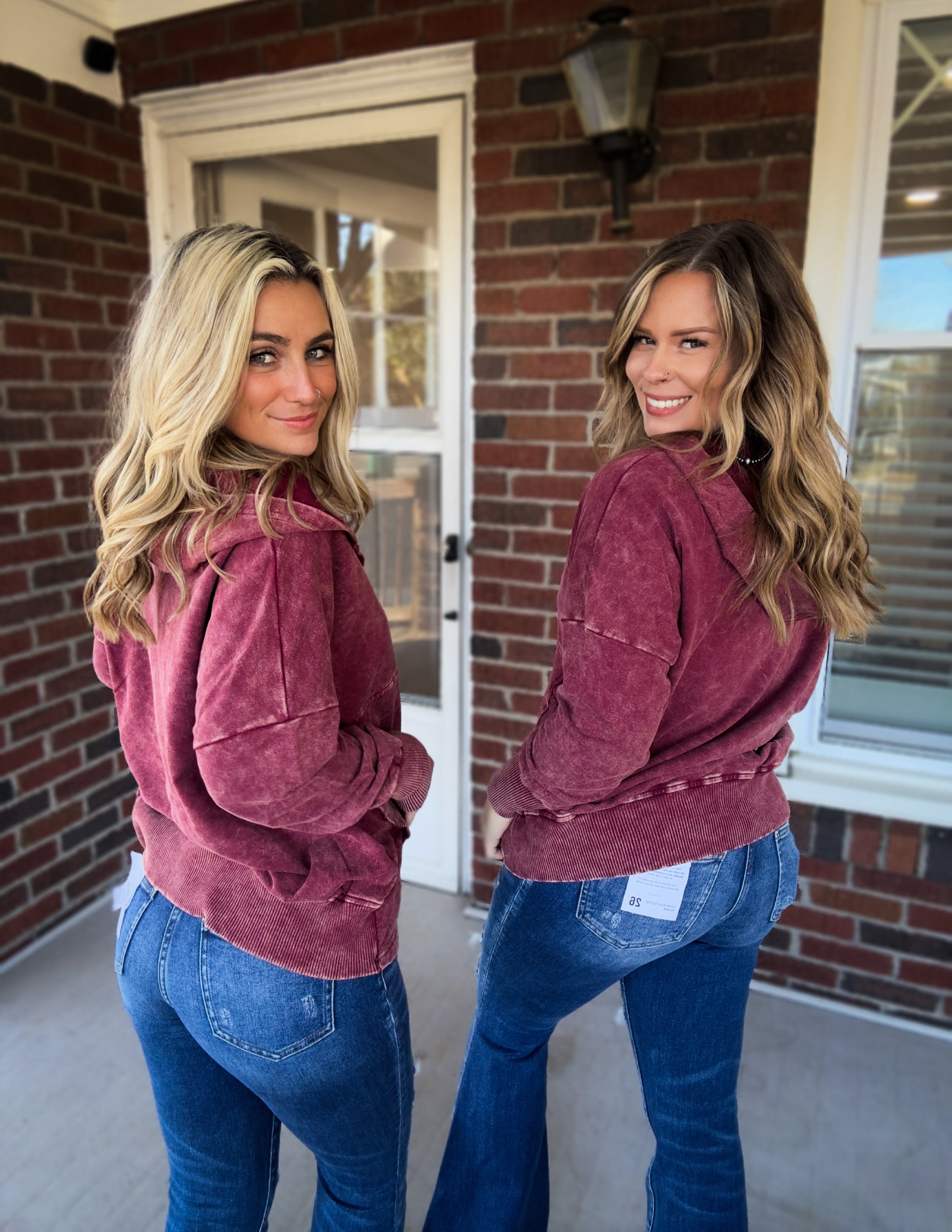 Sadie acid wash pullover
