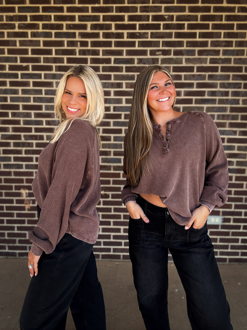 The Loretta Henley- Dark Brown