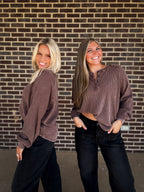 The Loretta Henley- Dark Brown