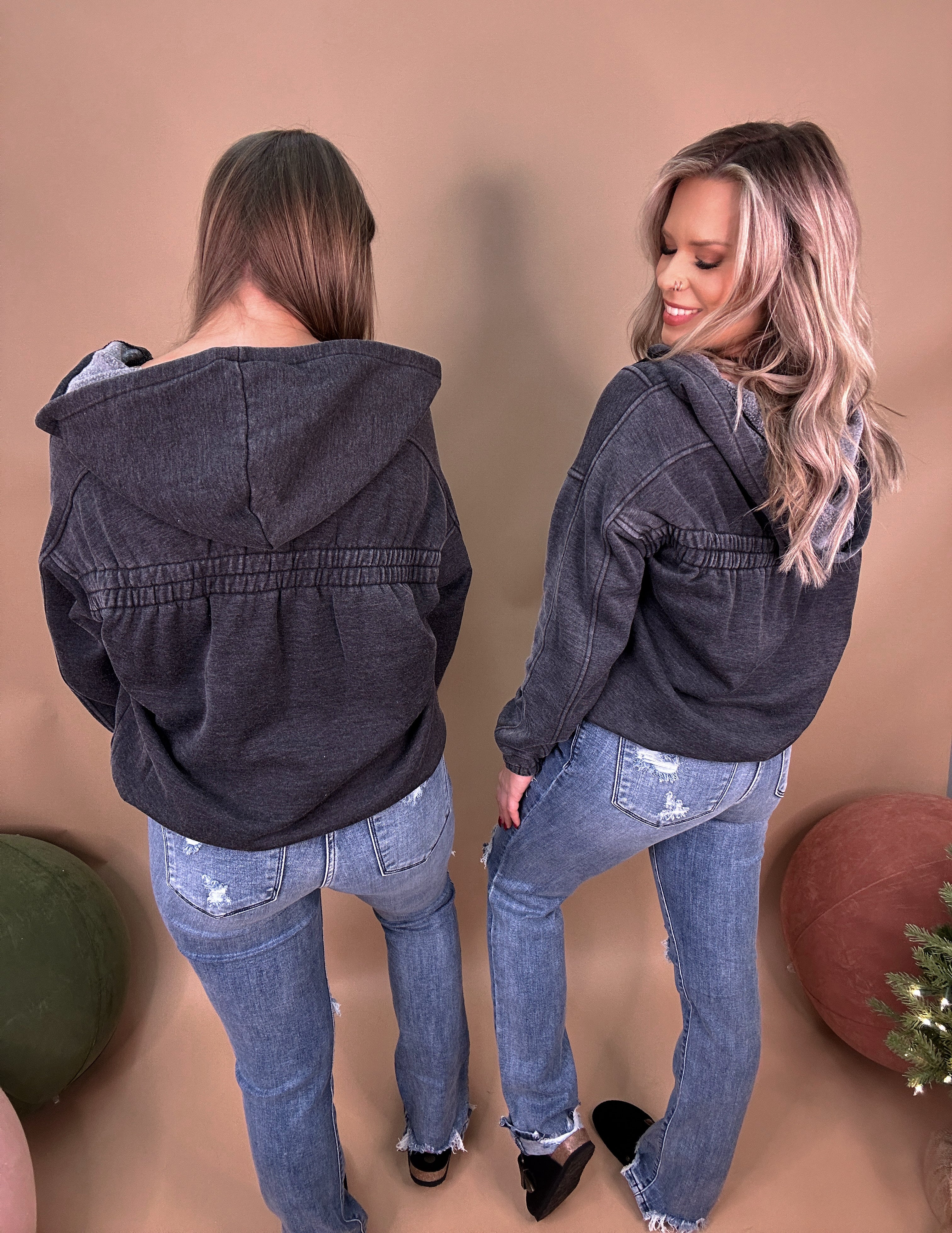 Bestie Girl Hoodie- Charcoal