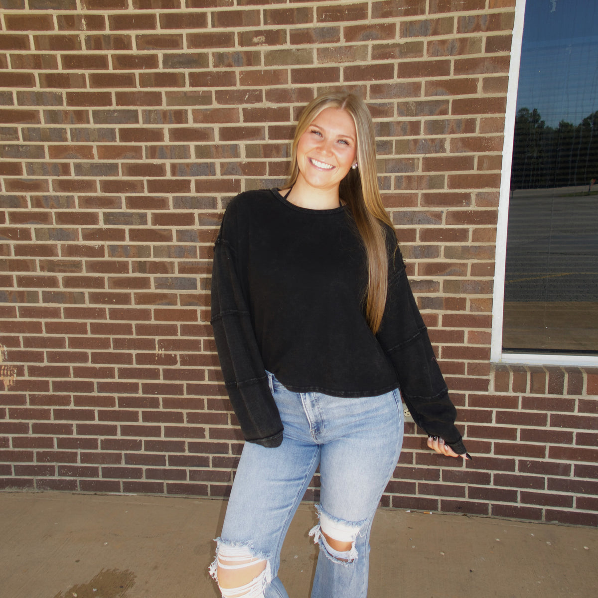 The Caroline Stitch Top- Black