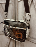 Clear Cowhide Crossbody Purse - Concert Festival