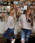 Things To Do Striped Pullover