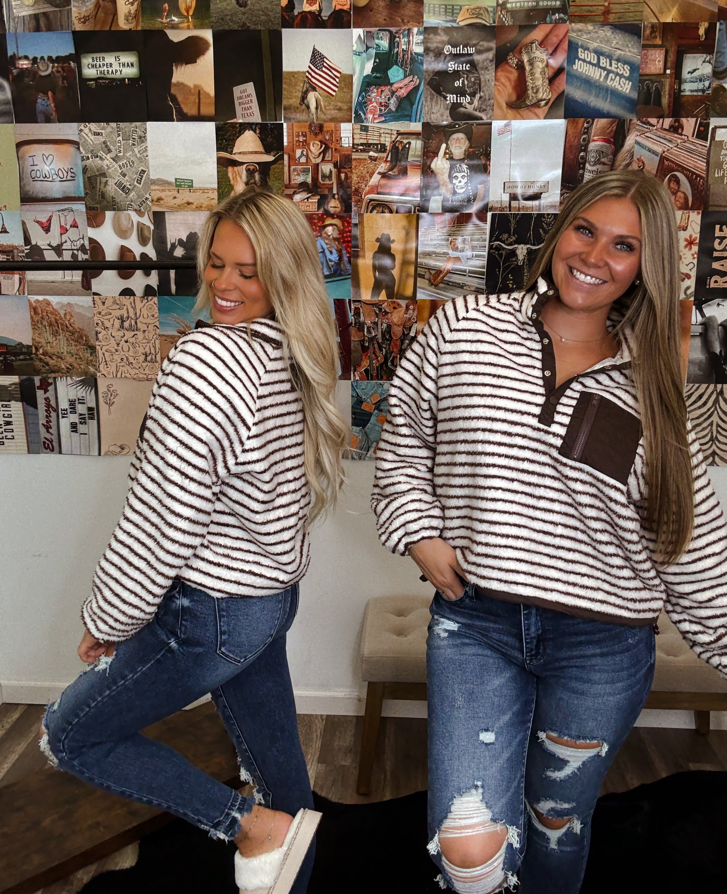 Things To Do Striped Pullover
