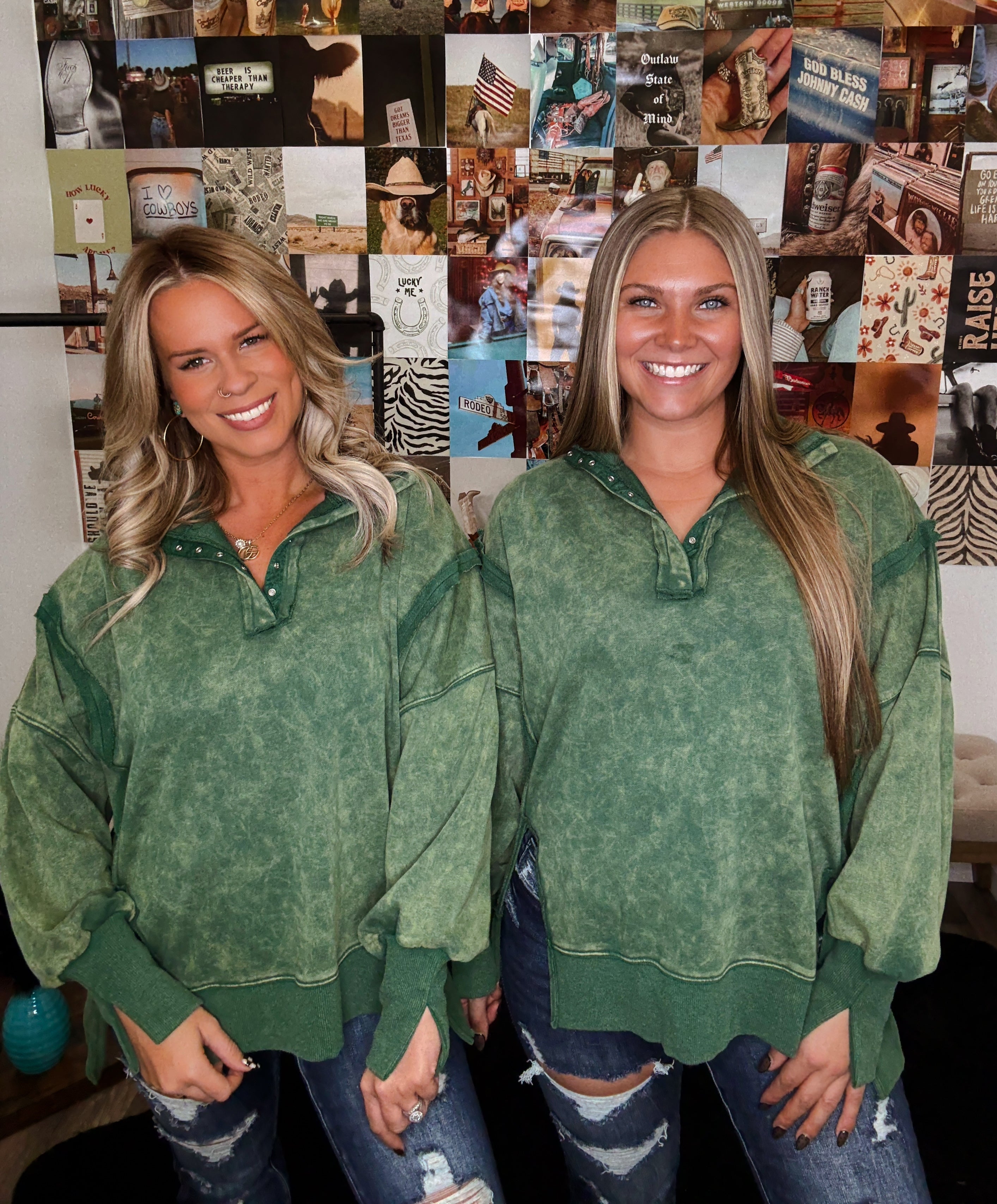 The Brooks Acid Wash Henley