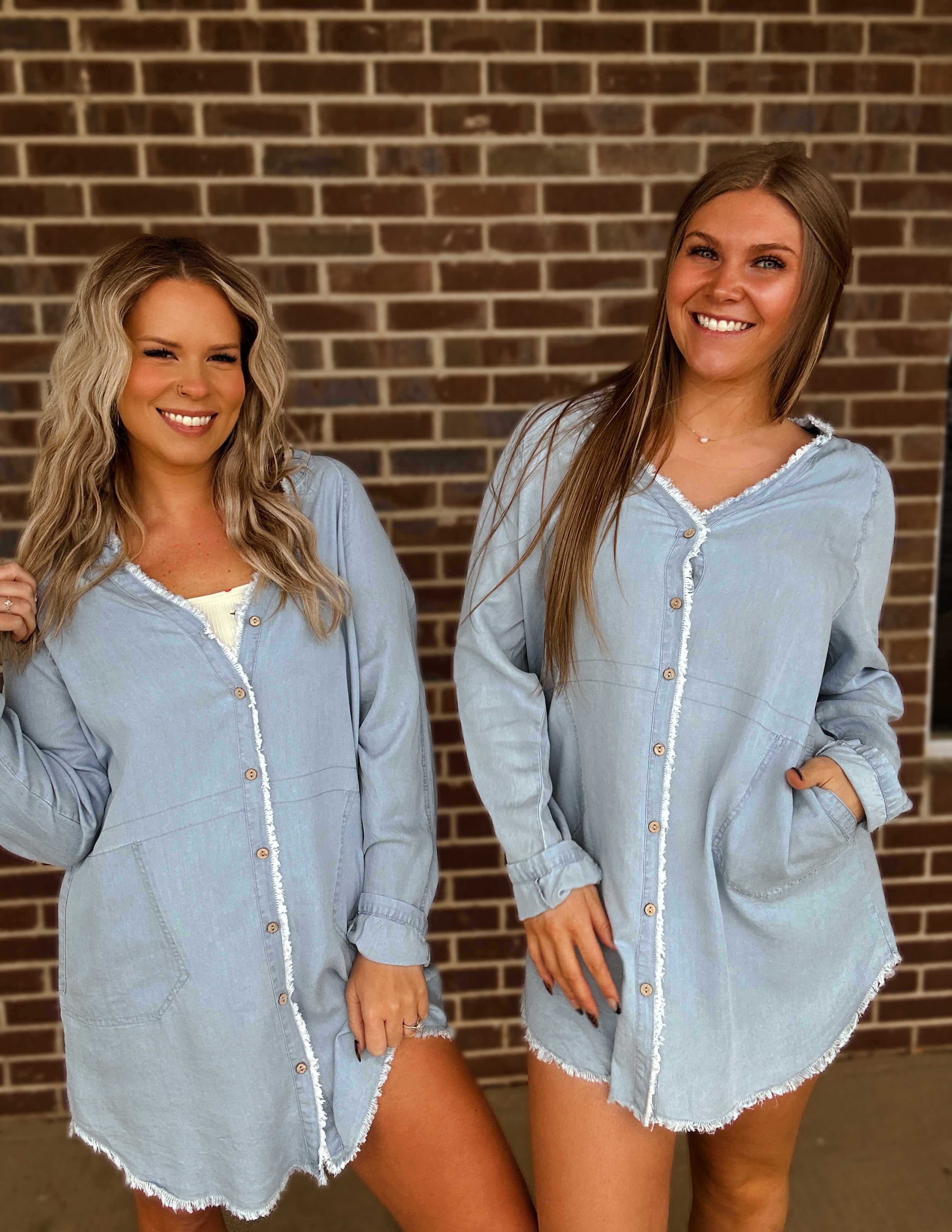 Rosy Denim Mini Dress