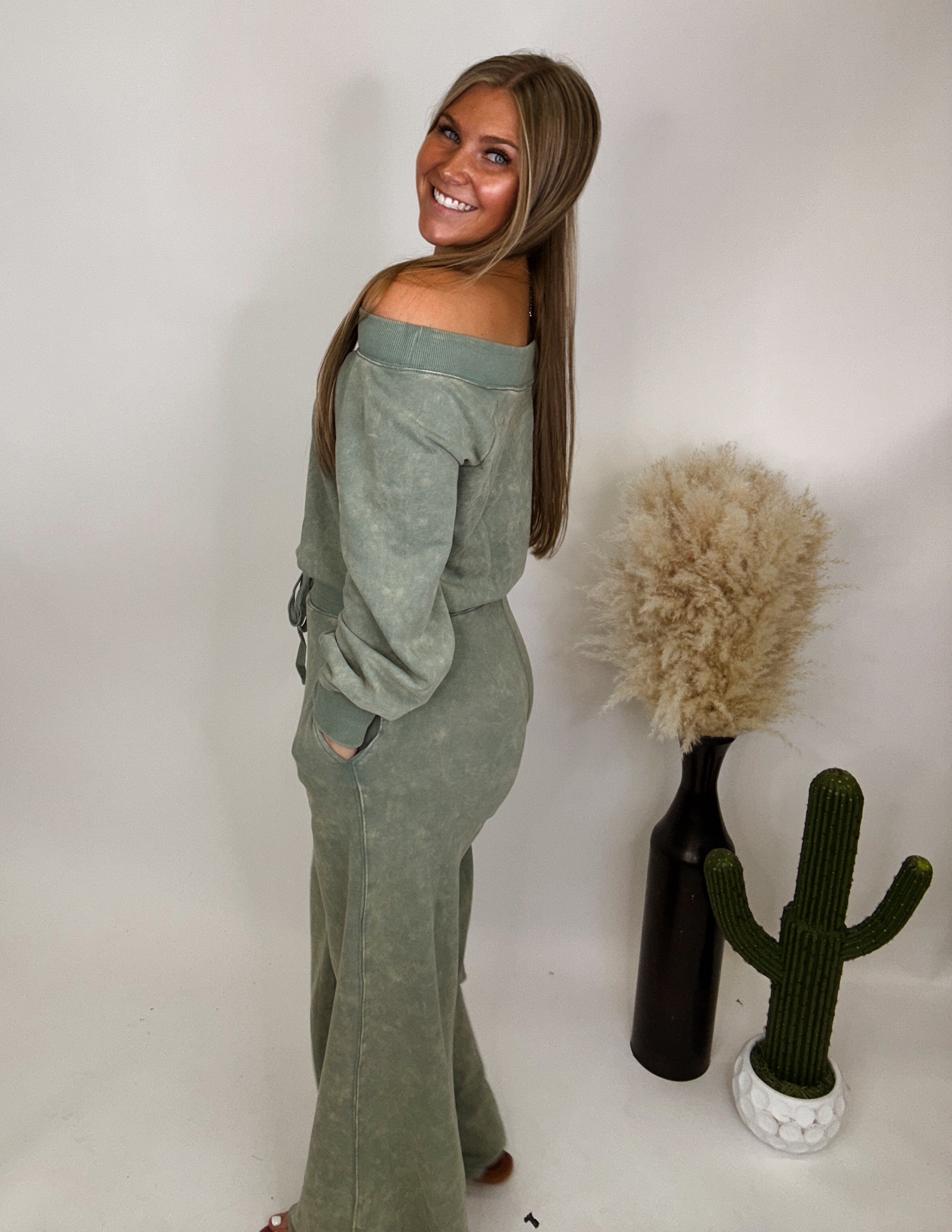 The Stella Jumpsuit- Sage