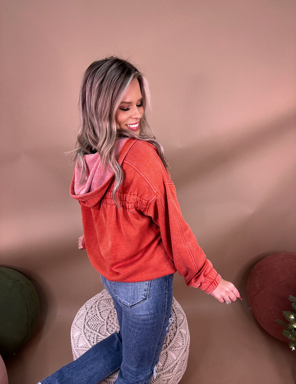 Bestie Girl Hoodie- Burnt Orange