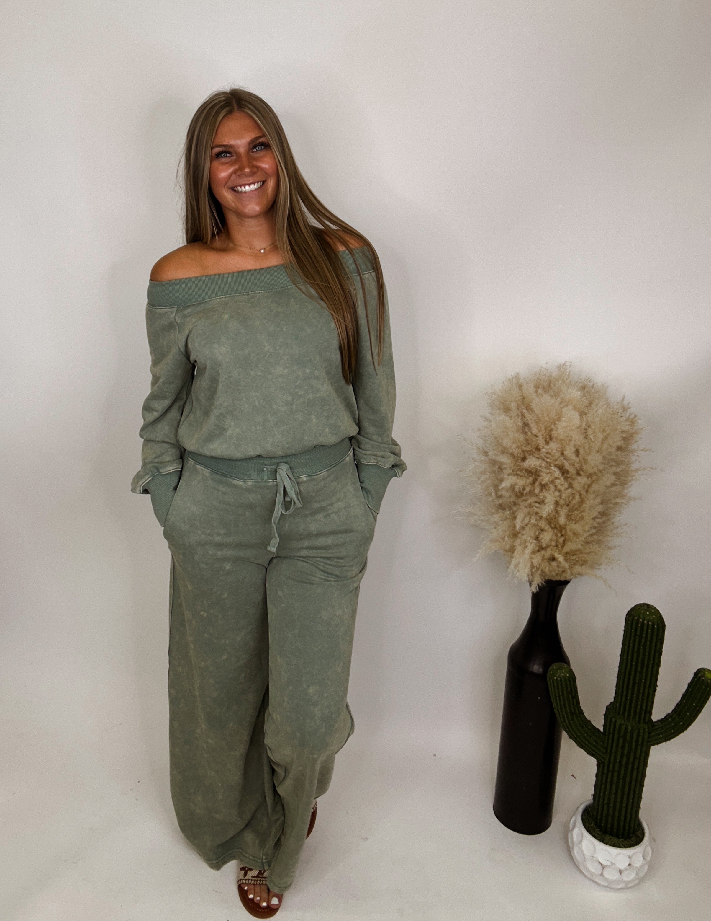 The Stella Jumpsuit- Sage
