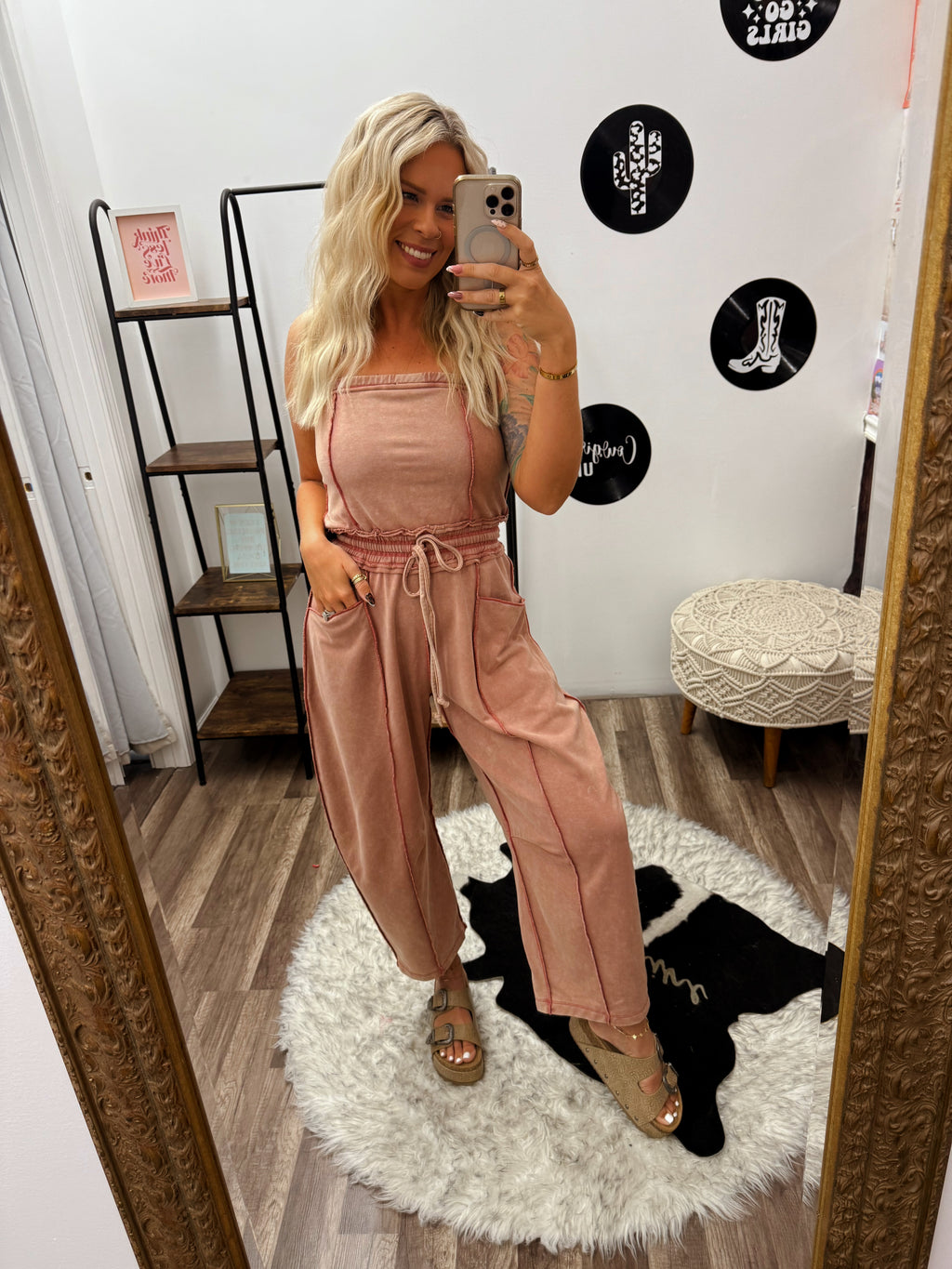 Lynn Barrel Jumpsuit- Rust