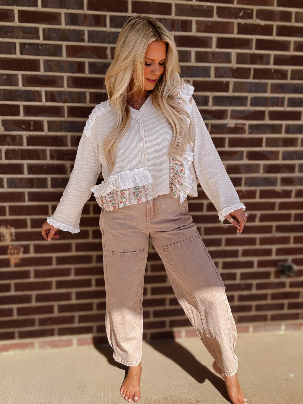 The Grady Floral Ruffle Top