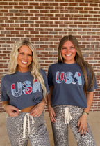 Embroidered USA tee