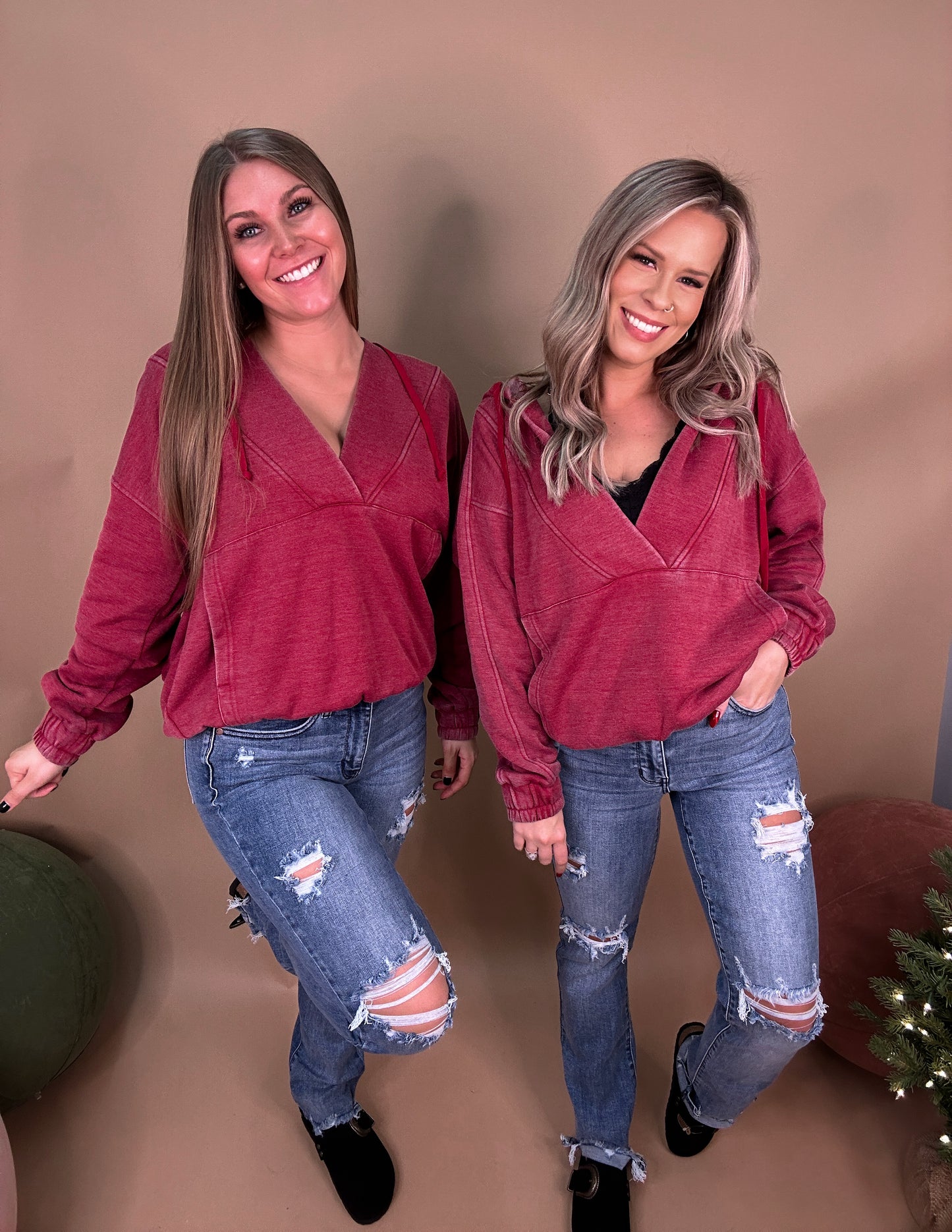 Bestie Girl Hoodie- Burgundy