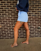 Clover Gingham Shorts - Blue
