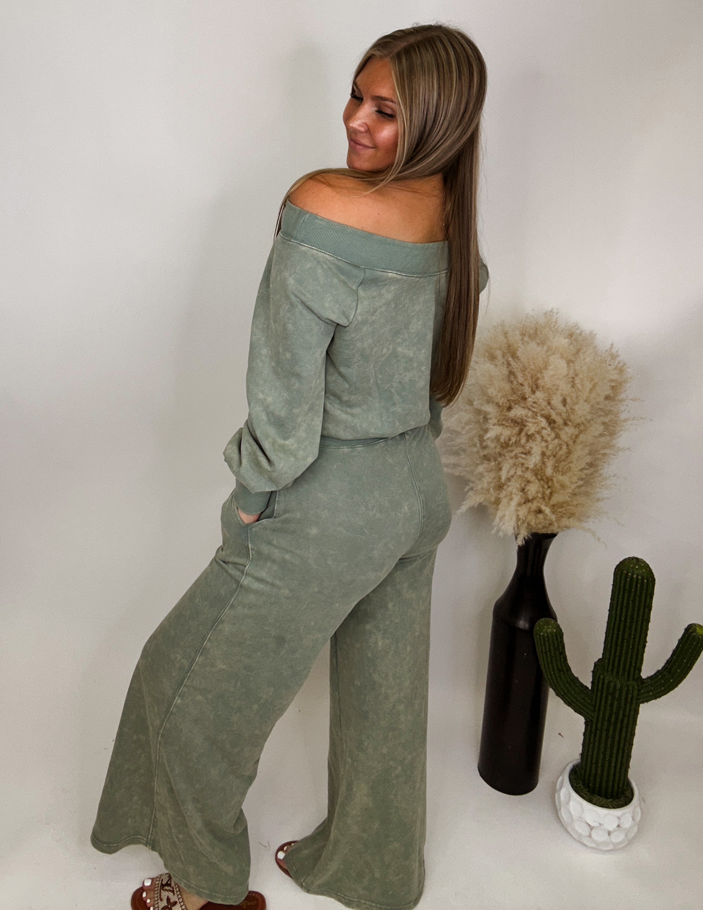 The Stella Jumpsuit- Sage