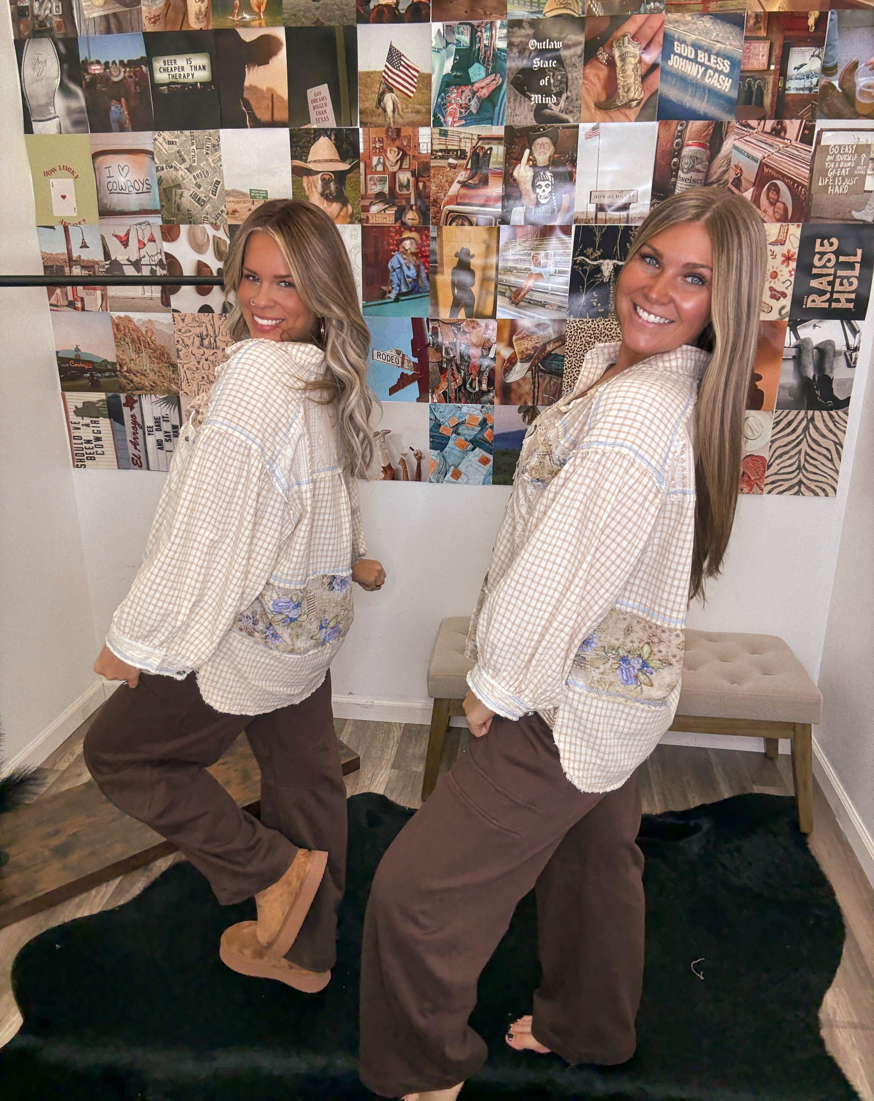 The Annie Plaid Contrast Flannel Top